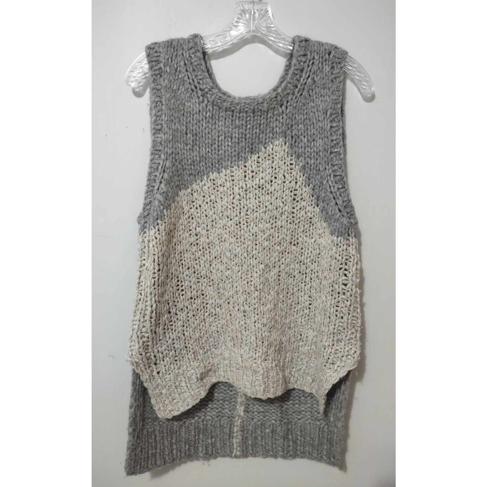 Duffy Grey Sleeveless Alpaca Wool Sweater Size Medium